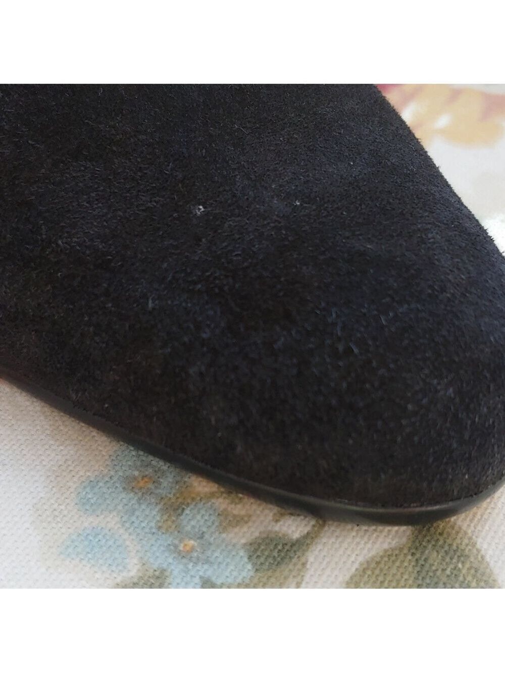 PRADA Black Suede Block Heel Ankle Booties Women's Size US 9 EURO 40 - Picture 14 of 17